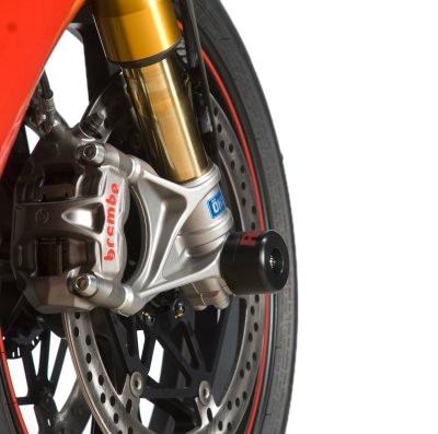Padací chrániče přední vidlice R&G Racing pro motocykly DUCATI 1199 PANIGALE, černé (pár)